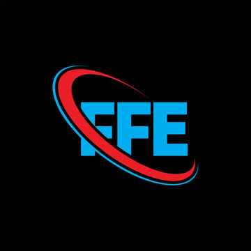 FFE logo. FFE letter. FFE letter logo design. Initials FFE logo linked with circle and uppercase monogram logo. FFE typography for technology, business and real estate brand.