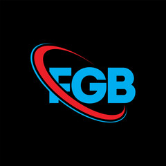 FGB logo. FGB letter. FGB letter logo design. Initials FGB logo linked with circle and uppercase monogram logo. FGB typography for technology, business and real estate brand.