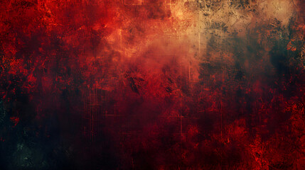 Painting of Red and Yellow Colors on a Black Background