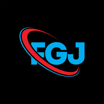 FGJ logo. FGJ letter. FGJ letter logo design. Initials FGJ logo linked with circle and uppercase monogram logo. FGJ typography for technology, business and real estate brand.
