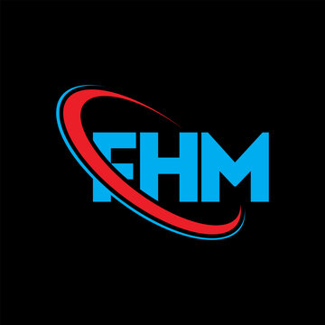 FHM logo. FHM letter. FHM letter logo design. Initials FHM logo linked with circle and uppercase monogram logo. FHM typography for technology, business and real estate brand.