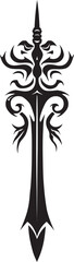 Ornate Overhaul Vector Logo of a Swanky Pirate Sword Captains Couture Fancy Cutlass Icon