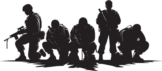 Combat Cadence Soldier Group Icon Battalion Bond Military Team Emblem - obrazy, fototapety, plakaty