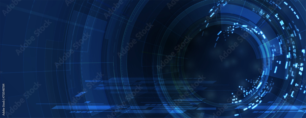 Poster Abstract Artificial intelligence. Cloud computing. Machine learning. Technology web background. Virtual concept futuristic background
