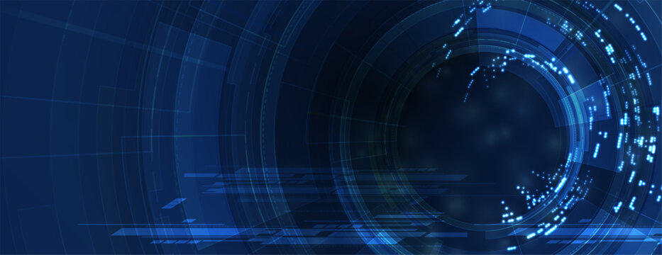Abstract Artificial intelligence. Cloud computing. Machine learning. Technology web background. Virtual concept futuristic background