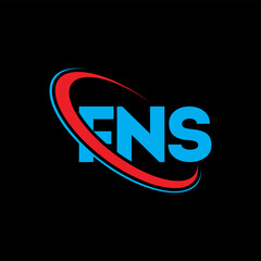 FNS logo. FNS letter. FNS letter logo design. Initials FNS logo linked with circle and uppercase monogram logo. FNS typography for technology, business and real estate brand.