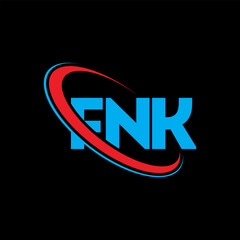 FNK logo. FNK letter. FNK letter logo design. Initials FNK logo linked with circle and uppercase monogram logo. FNK typography for technology, business and real estate brand.
