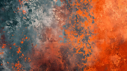 Vibrant Orange and Blue Background Contrasted With a Black Backdrop