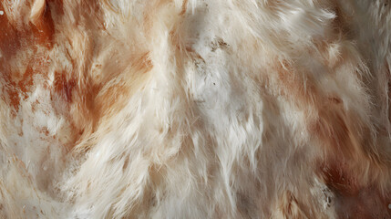 Close-Up of a Furry Animals Fur, Detailed Shot of Soft Texture and Natural Patterns