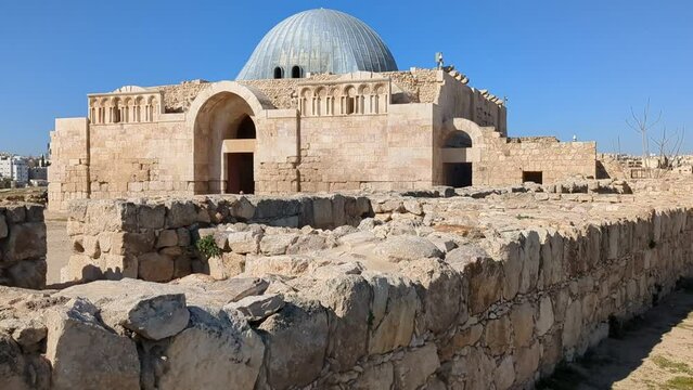 Amman Jordan, panorama view of the city from the Citadel,Amman citadel