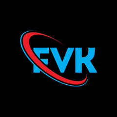 FVK logo. FVK letter. FVK letter logo design. Initials FVK logo linked with circle and uppercase monogram logo. FVK typography for technology, business and real estate brand.
