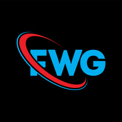 FWG logo. FWG letter. FWG letter logo design. Initials FWG logo linked with circle and uppercase monogram logo. FWG typography for technology, business and real estate brand.