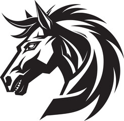 Equine Elegance Vector Logo of Graceful Horse Freedom Charger Spirited Horse Icon Design