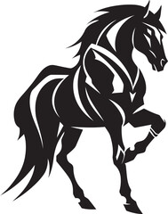 Equine Excellence Graceful Horse Vector Logo Thundering Thunderbolt Spirited Horse Emblem Design