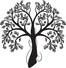 Obraz premium Bronchial Blossoms Lungs as Branching Foliage Pulmonary Arboretum Vector Logo of Lung Tree