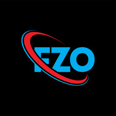 FZO logo. FZO letter. FZO letter logo design. Initials FZO logo linked with circle and uppercase monogram logo. FZO typography for technology, business and real estate brand.