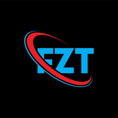 FZT logo. FZT letter. FZT letter logo design. Initials FZT logo linked with circle and uppercase monogram logo. FZT typography for technology, business and real estate brand.