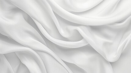 Obraz premium Close-Up of White Satin Fabric