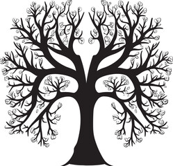 Oxygen Oasis Harmony Tree Lungs Emblem RespiraRoots Melody Lung Tree Vector Design