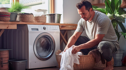 man in the laundry