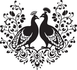 Fototapeta na wymiar Ethnic Elegance Vector Logo of Celebratory Couple Radiant Reunion Cultural Wedding Emblem