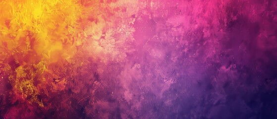 Obraz na płótnie Canvas Abstract color gradient banner with grainy texture in pink, purple, and yellow - ideal for blurred colors poster, backdrop, header design