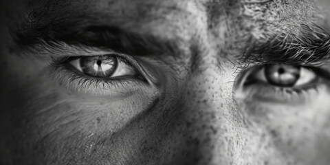 Close up of a person's eyes against a black background. Versatile image suitable for various concepts