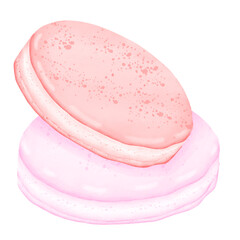 pink french macaroons