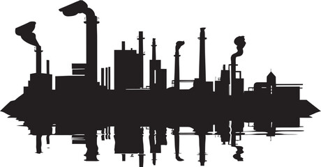 Obraz premium Manufacturing Mosaic Vector Icon of Industrial Zone Industrial Innovation Factory Emblem Design