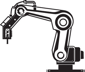 RoboCraft Precision Industrial Robotic Hand Symbol Mechanized Mastery Hand Icon Design