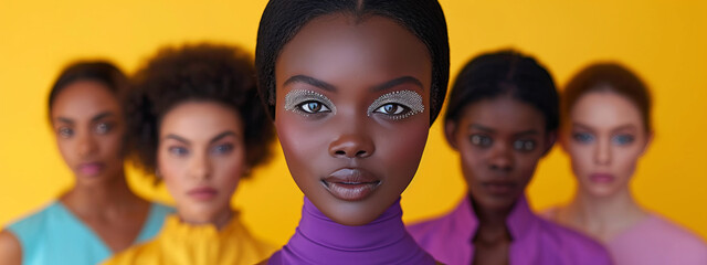 Obraz premium Sisters of the Soul, A Mesmerizing Tapestry of Feminine Unity and Connection