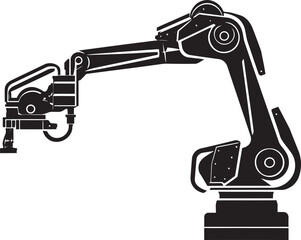 Cybernetic Grip Robotic Arm Icon Design Automated Artistry Precision Robotics Vector Emblem