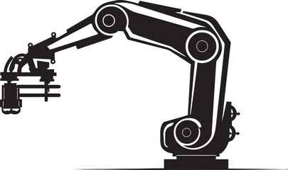 Precision Robotics Industrial Arm Symbol Automated Artistry Robotic Hand Emblem Design