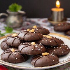 chocolate cookies on a plate