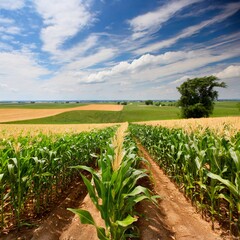 Fototapeta premium growing cornfield