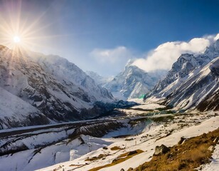 landscape with mountains