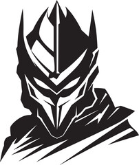 Warzone Warrior Vector Icon of Lancer Soldier Mascot Tactical Titan Lancer Soldier Vector Emblem