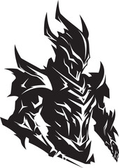 Swift Spearhead Vector Icon of Lancer Soldier Mascot Battlefront Guardian Lancer Soldier Vector Emblem