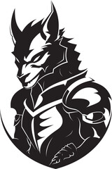 Warzone Warrior Vector Icon of Lancer Soldier Mascot Tactical Titan Lancer Soldier Mascot Emblem