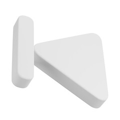 minimalist design, white geometric shapes, modern art, 3D render, clean lines, sharp angles, abstract composition, isolated on white background
