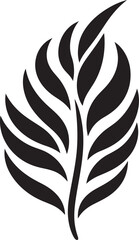 Enchanted Forest Leaf Silhouette Vector Logo Organic Oasis Emblem of Leaf Silhouette in Vector