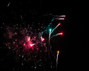 fireworks in the night sky