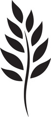 Harmony in Green Nature Inspired Logo Design Organic Elegance Vector Emblem of Leaf Silhouette