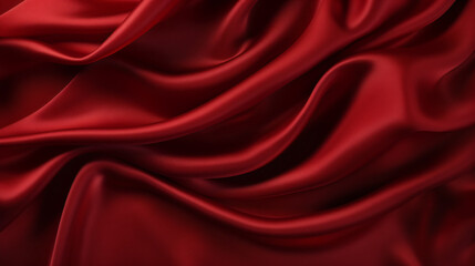 Obraz premium Dark red silk satin background, silk, satin, fabric, textile, texture, material, red, cloth, smooth, shiny, luxury, wave, velvet, pattern, decoration, soft, backdrop, drapery, backgrounds, valentine, 