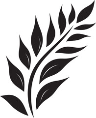 Organic Elegance Leaf Silhouette Logo in Vector Natures Embrace Vector Emblem of Leaf Silhouette