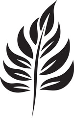 Obraz premium Green Radiance Leaf Silhouette Vector Icon Botanical Beauty Logo Design with Leaf Silhouette
