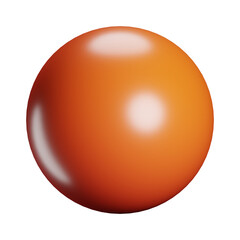 3d dynamic icon. ball on a white background, glossy sphere, orange subsurface scattering, orange: 0.5, orange extremely coherent, photorealistic octane 3d render