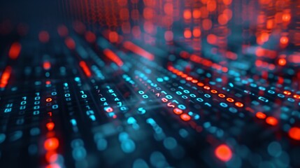 Obraz premium Abstract background featuring random parts of binary software programming code
