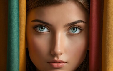 Beautiful eye closeup, photorealistic rendered image
