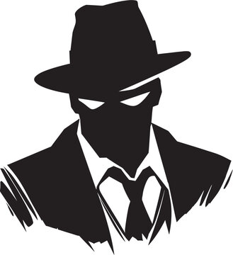 Dapper Don Dynasty Vector Logo of Mafia Attire Cosa Nostra Crown Mafia Suit and Hat Icon